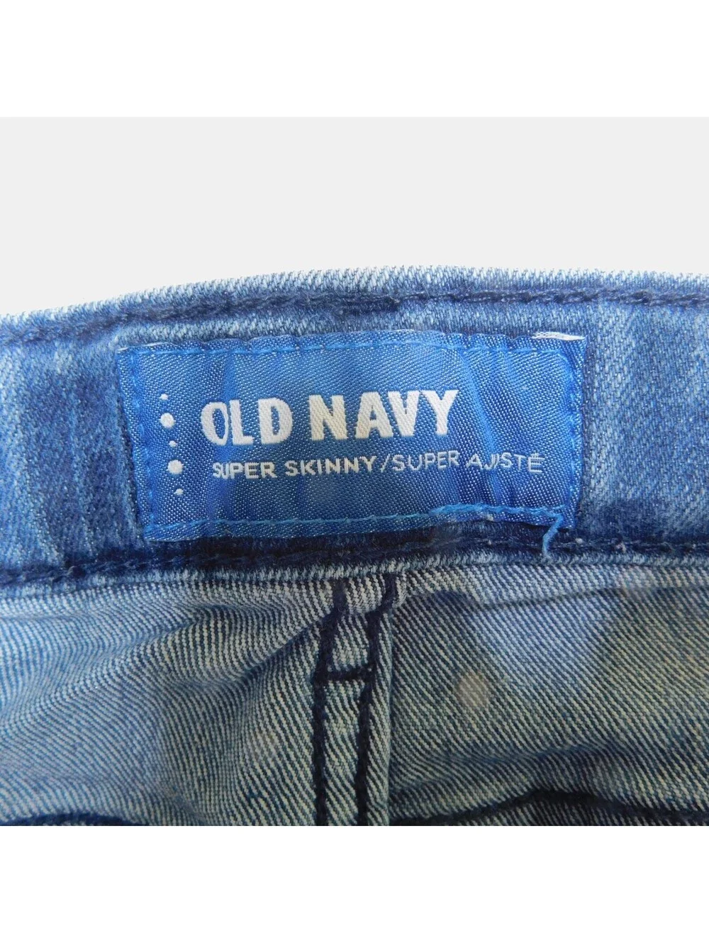 Old Navy Super Skinny Jeans Girls Size 14 Reg Mid Rise Dark Wash Stretch Denim